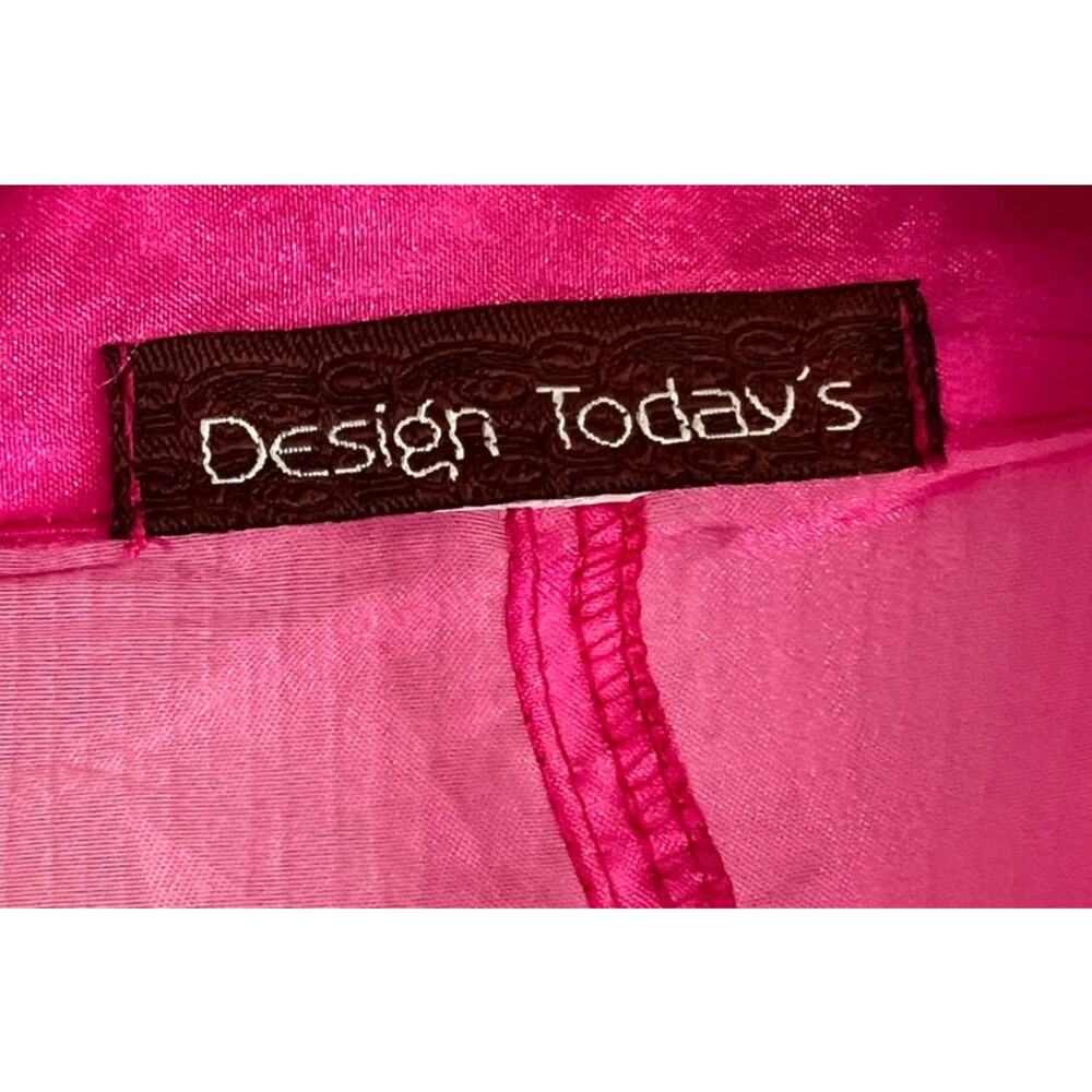 Sheer Pink Button Front Top - image 3